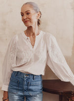 Load image into Gallery viewer, MLM - Moroccan lace blouse - Chalk
