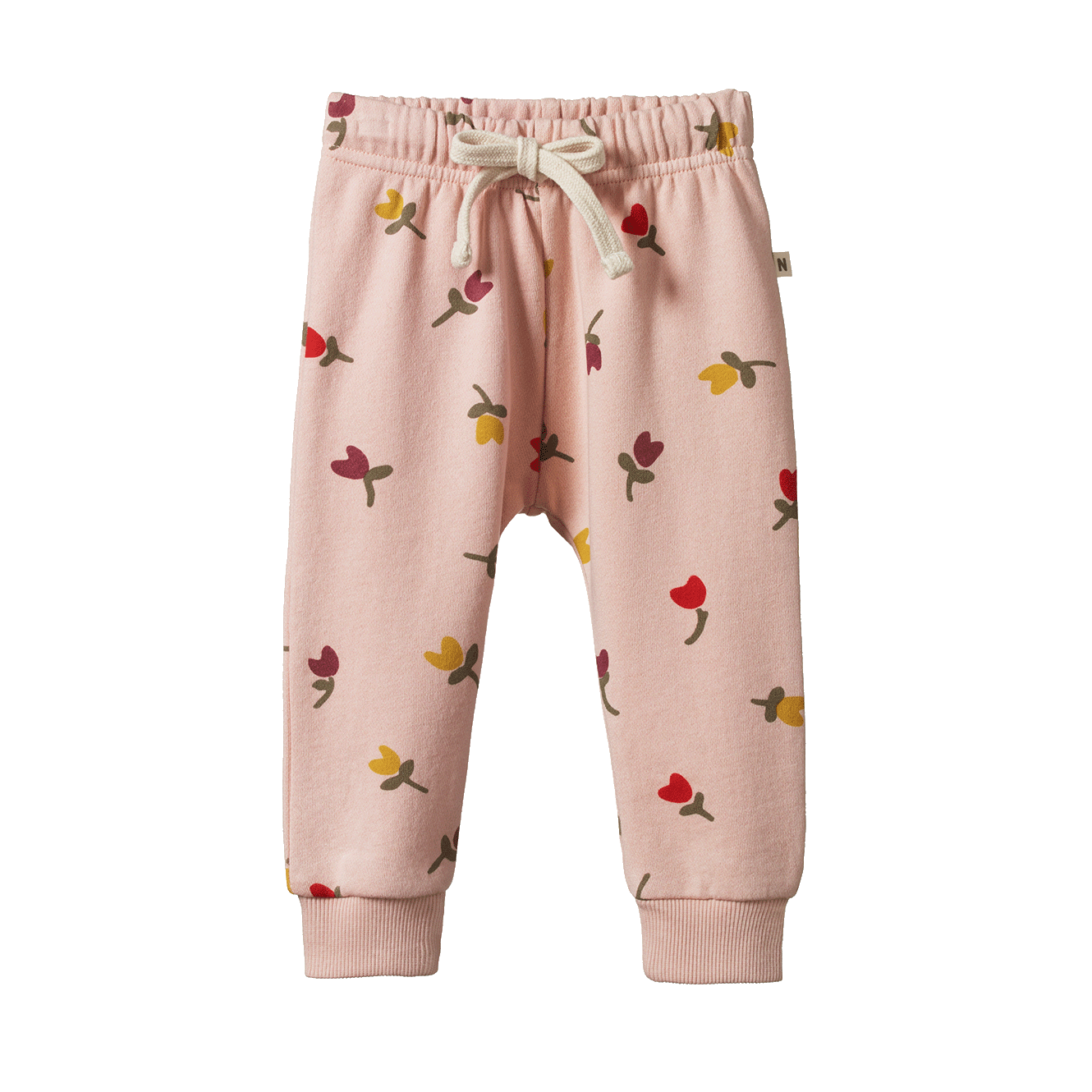Nature Baby - SUNDAY TRACK PANTS - Tulips Rose Dust Print