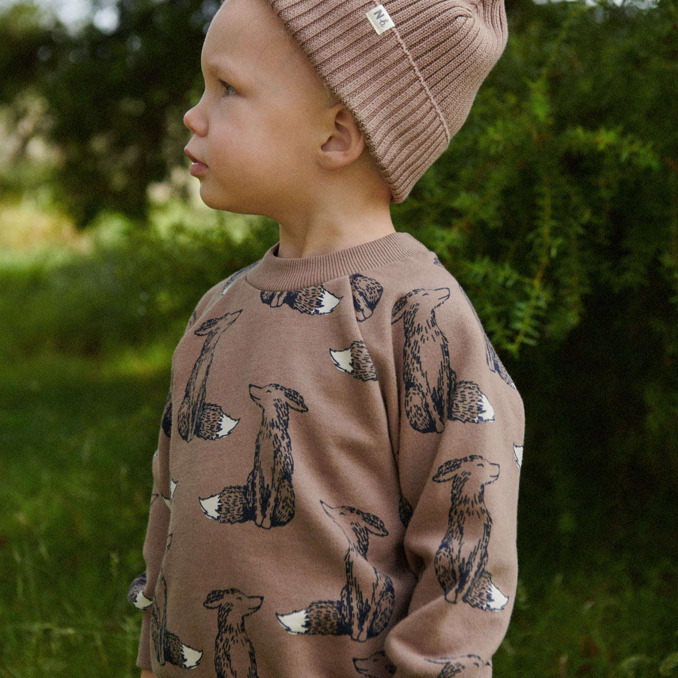 NATURE BABY - EMERSON SWEATER  Foxy Cub Print