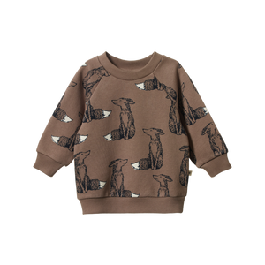 NATURE BABY - EMERSON SWEATER  Foxy Cub Print