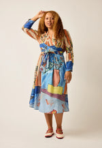 Load image into Gallery viewer, NANCYBIRD - LILY WRAP TIE DRESS - FLORAL HARMONY

