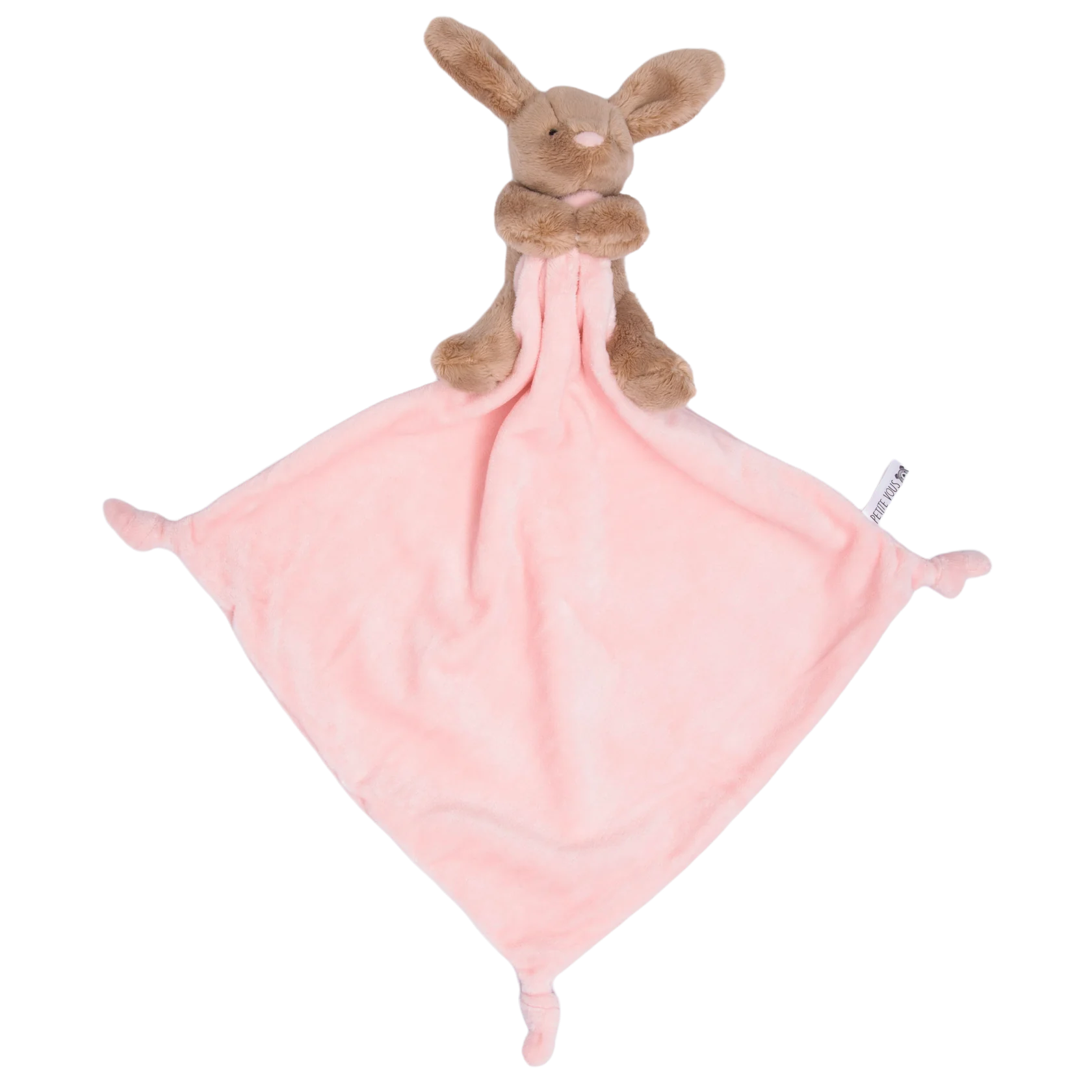Petite Vous - Bella the Bunny with Pink Muslin Comforter Blanket