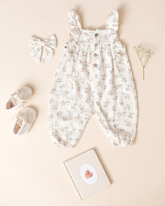 Quincy Mae NOVA ROMPER || STRAWBERRIES IVORY