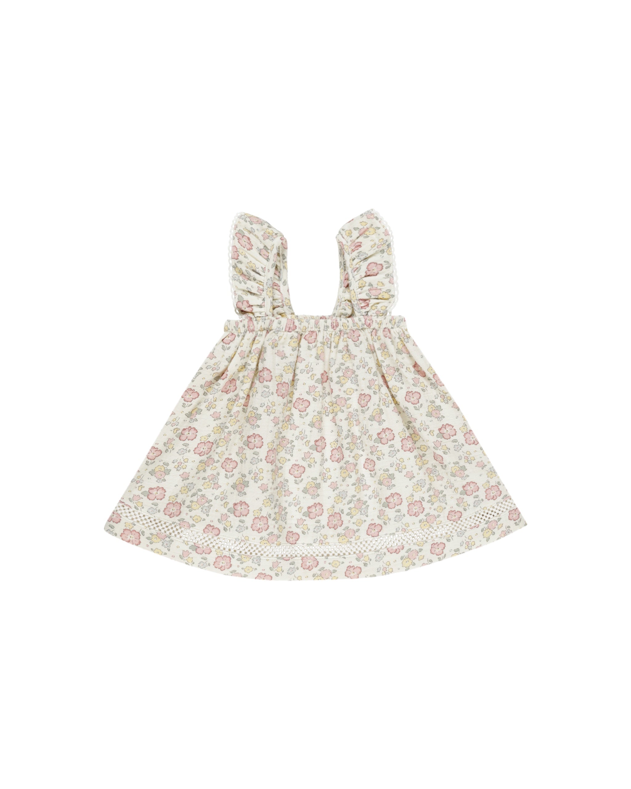 Quincy Mae RUFFLED TANK DRESS || BLOOM IVORY