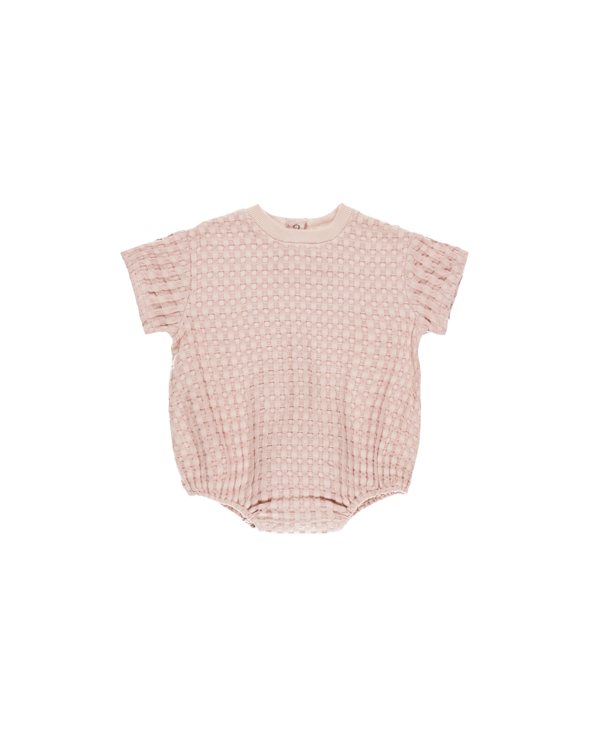 Quincy Mae RELAXED BUBBLE ROMPER BUBBLEGUM