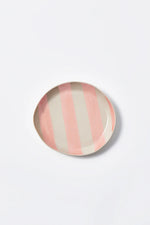 Load image into Gallery viewer, JONES &amp; CO - CABANA STRIPE PLATE PINK
