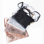 Load image into Gallery viewer, MAISON FANLI - Metallic Leather Crossbody - MIDNIGHT
