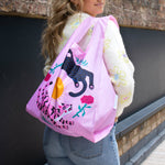Load image into Gallery viewer, Kind Leaping Cat Bag: Reusable Bag Collab Amy Hastings
