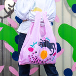 Load image into Gallery viewer, Kind Leaping Cat Bag: Reusable Bag Collab Amy Hastings
