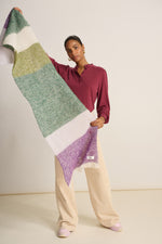 Load image into Gallery viewer, POM Scarf Stripes French Violet
