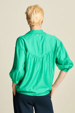 Load image into Gallery viewer, POM Blouse Violet Lush Green
