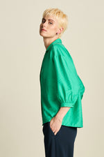 Load image into Gallery viewer, POM Blouse Violet Lush Green
