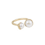 Load image into Gallery viewer, Fairley Double Pearl Ring - Gold
