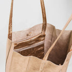 Load image into Gallery viewer, MAISON FANLI - Large Tote Metallic - METALLIC CHAMPAGNE
