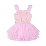 Load image into Gallery viewer, PINK STRIPE SEQUIN TULLE LEOTARD DRESS
