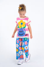 Load image into Gallery viewer, Rock Your Baby - HAPPY FLOWERS WIDE LEG PANTS
