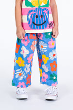 Load image into Gallery viewer, Rock Your Baby - HAPPY FLOWERS WIDE LEG PANTS
