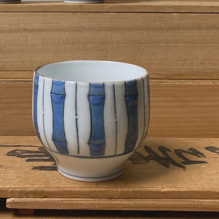 Vintage Japanese ceramic cup | Bamboo