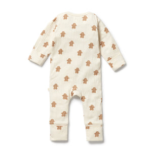 Spice & Nice Organic Crinkle Zipsuit with Feet