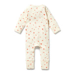 Load image into Gallery viewer, Jolly Holly Organic Crinkle Zipsuit with Feet
