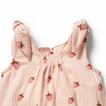 Load image into Gallery viewer, Strawberry Kisses Organic Tie Playsuit
