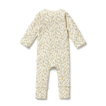 Load image into Gallery viewer, Lemon Leaf Organic Zipsuit with Feet

