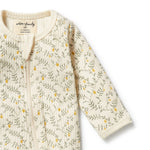 Load image into Gallery viewer, Lemon Leaf Organic Zipsuit with Feet
