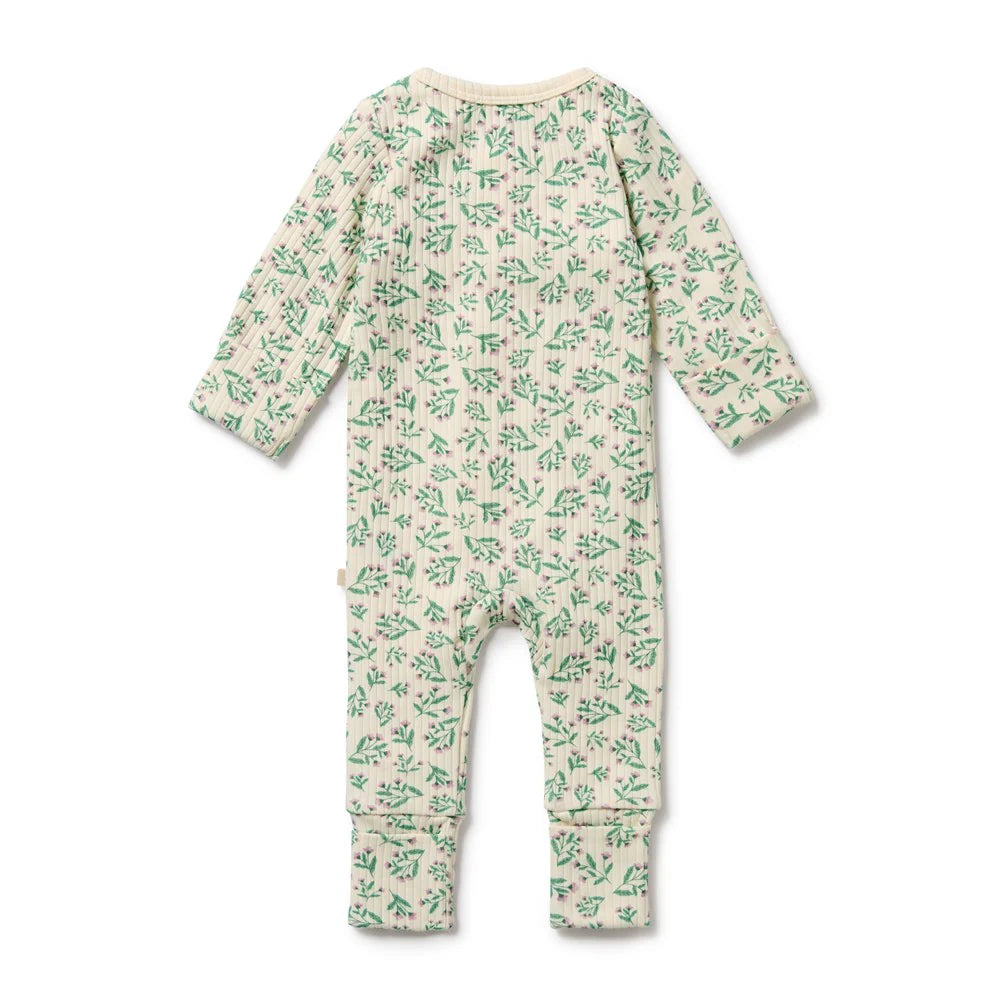 Periwinkle Organic Zipsuit with Feet