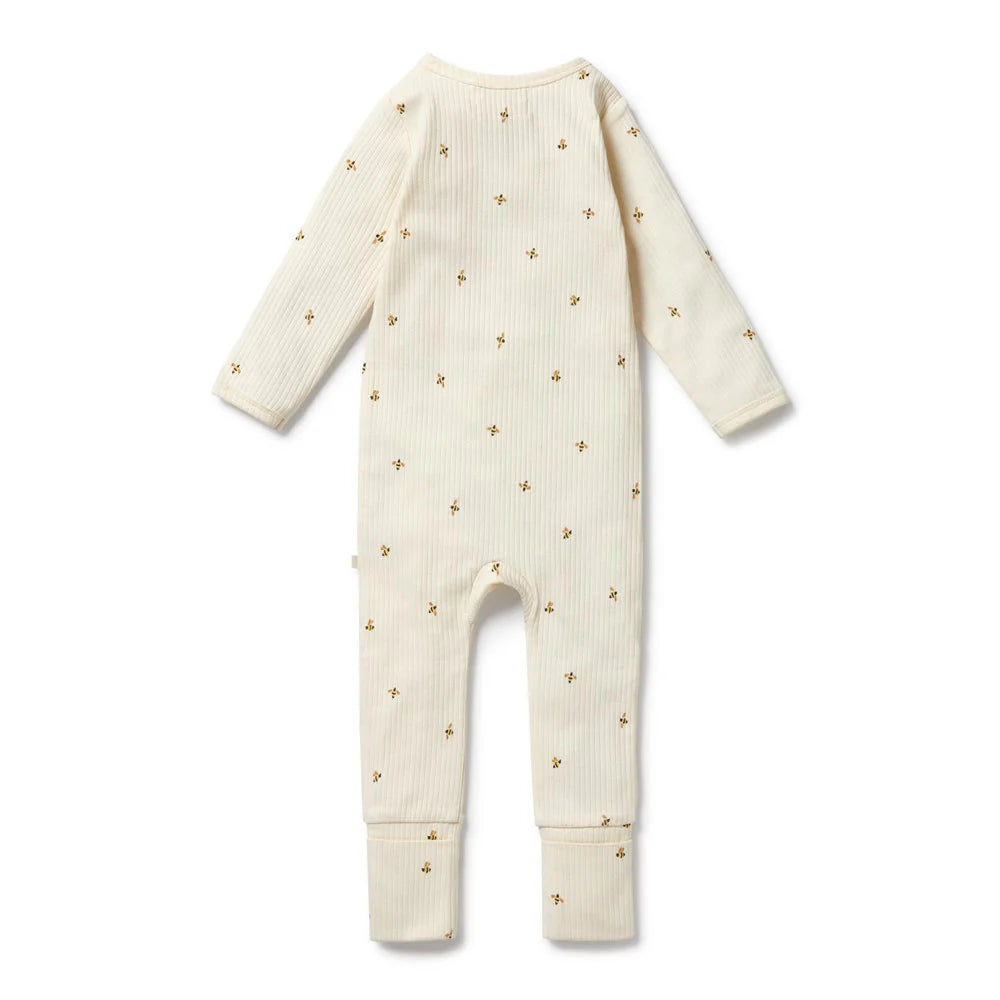 Bee Mine Organic Zipsuit with Feet