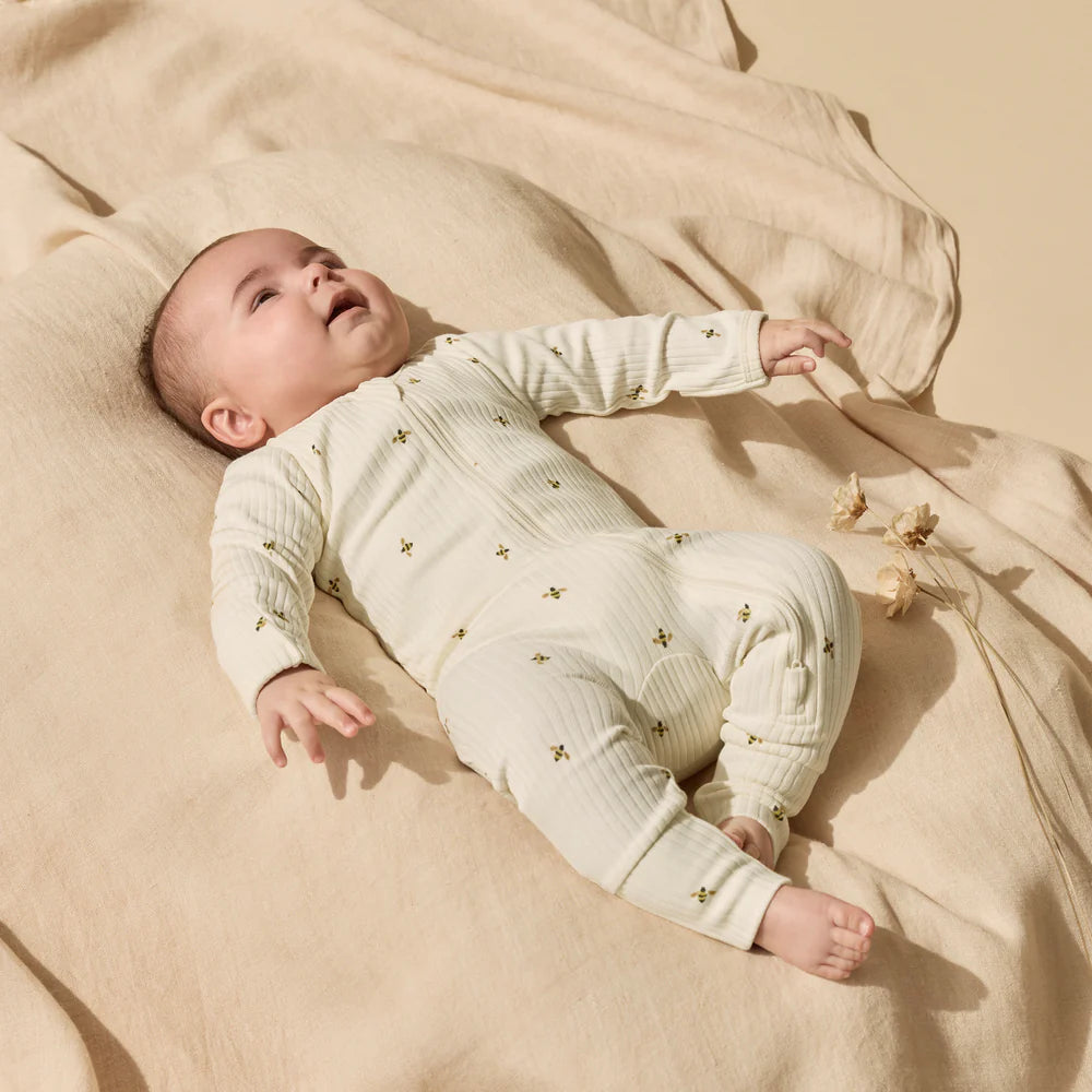 Bee Mine Organic Zipsuit with Feet