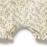 Load image into Gallery viewer, Lemon Leaf Organic Ruffle Zipsuit

