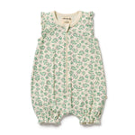 Load image into Gallery viewer, Periwinkle Organic Ruffle Zipsuit

