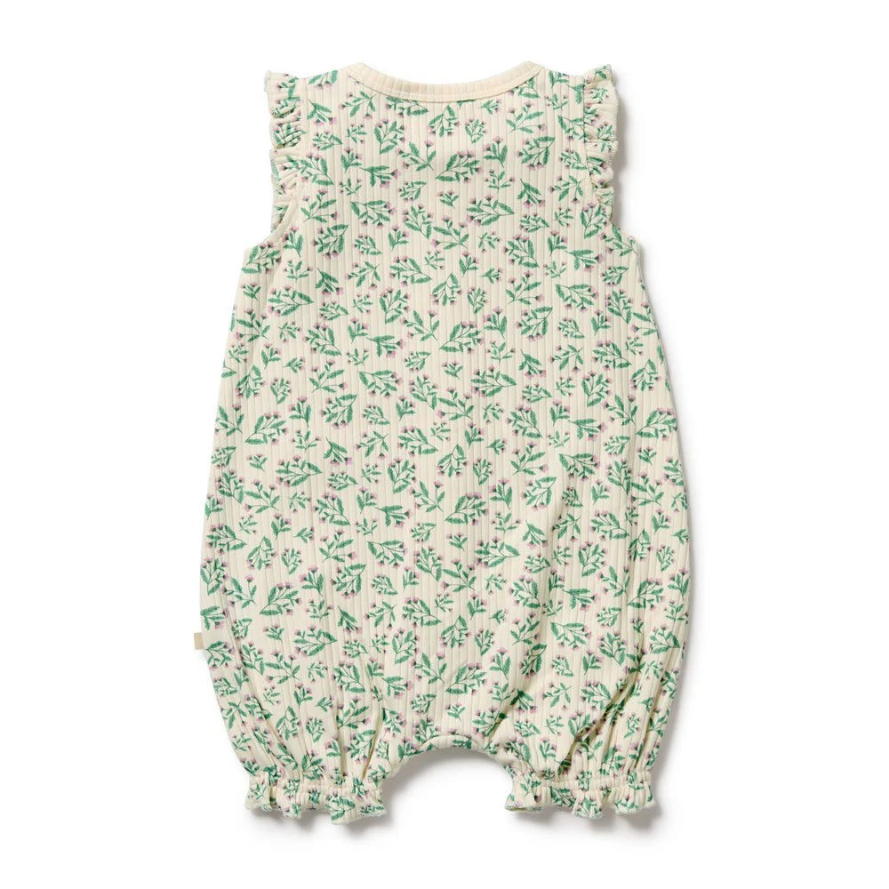 Periwinkle Organic Ruffle Zipsuit