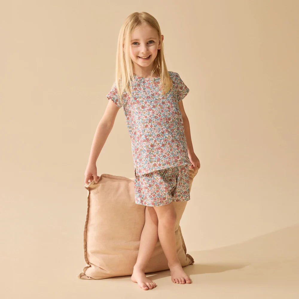 Summer Bloom Organic Short Sleeved Pyjamas