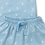 Load image into Gallery viewer, Sunny Seagulls Organic Pointelle Short Sleeved Pyjamas

