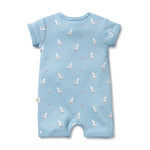 Load image into Gallery viewer, Sunny Seagulls Organic Pointelle Boyleg Zipsuit

