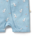 Load image into Gallery viewer, Sunny Seagulls Organic Pointelle Boyleg Zipsuit

