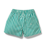 Load image into Gallery viewer, Green Bean Stripe Swim Board Short
