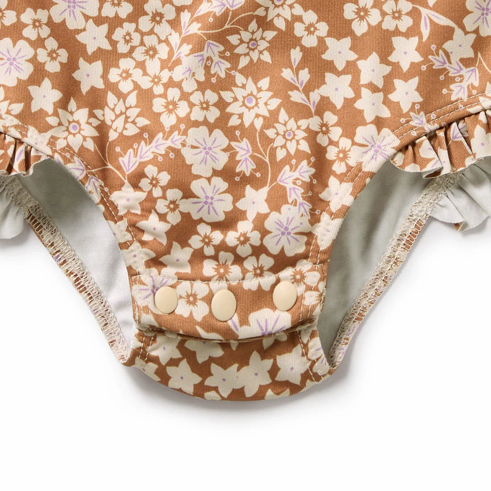 Hazel Floral Long Sleeved Swimsuit