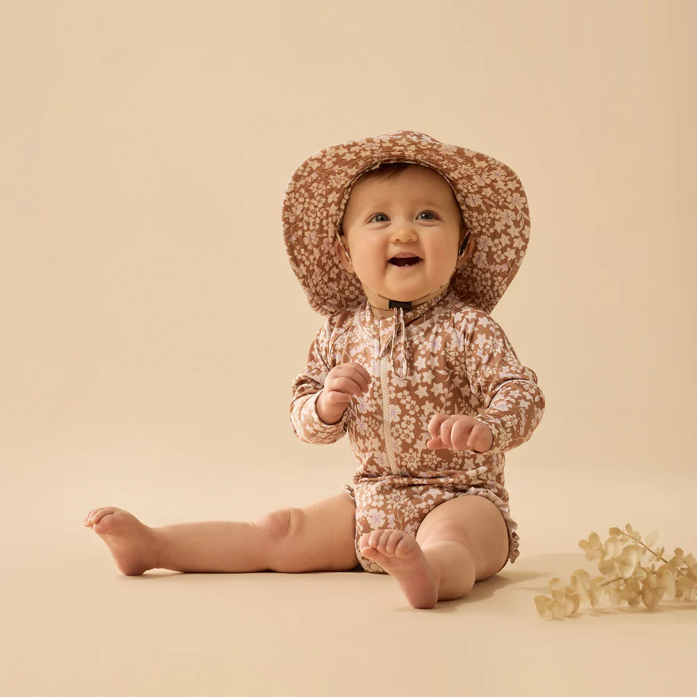 Hazel Floral Long Sleeved Swimsuit