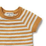 Load image into Gallery viewer, Golden Wave Stripe Organic Knitted Set
