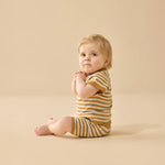 Load image into Gallery viewer, Golden Wave Stripe Organic Knitted Set
