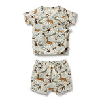 Load image into Gallery viewer, Mini Jungle Organic Kimono Set
