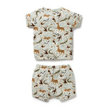 Load image into Gallery viewer, Mini Jungle Organic Kimono Set
