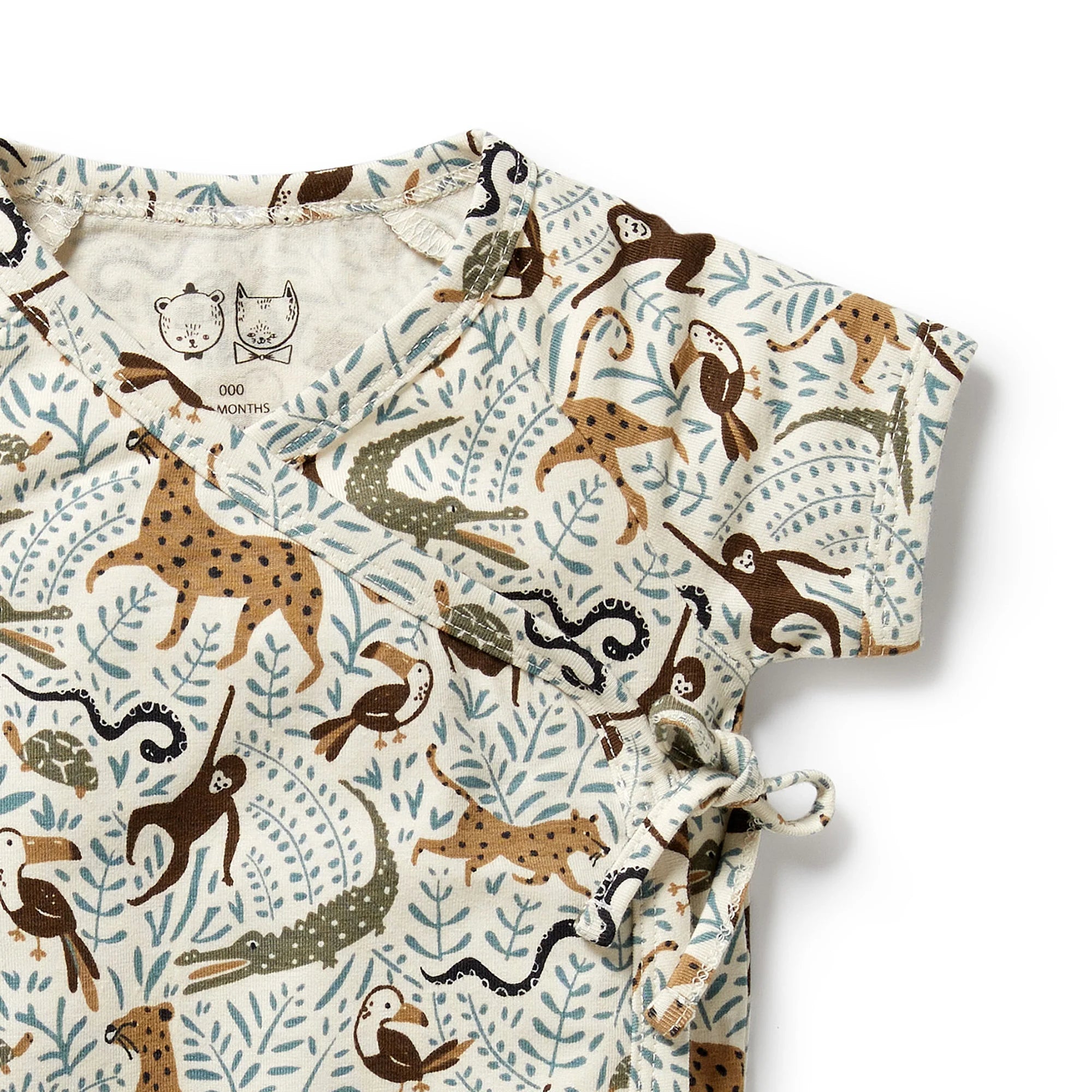 Mini Jungle Organic Kimono Set
