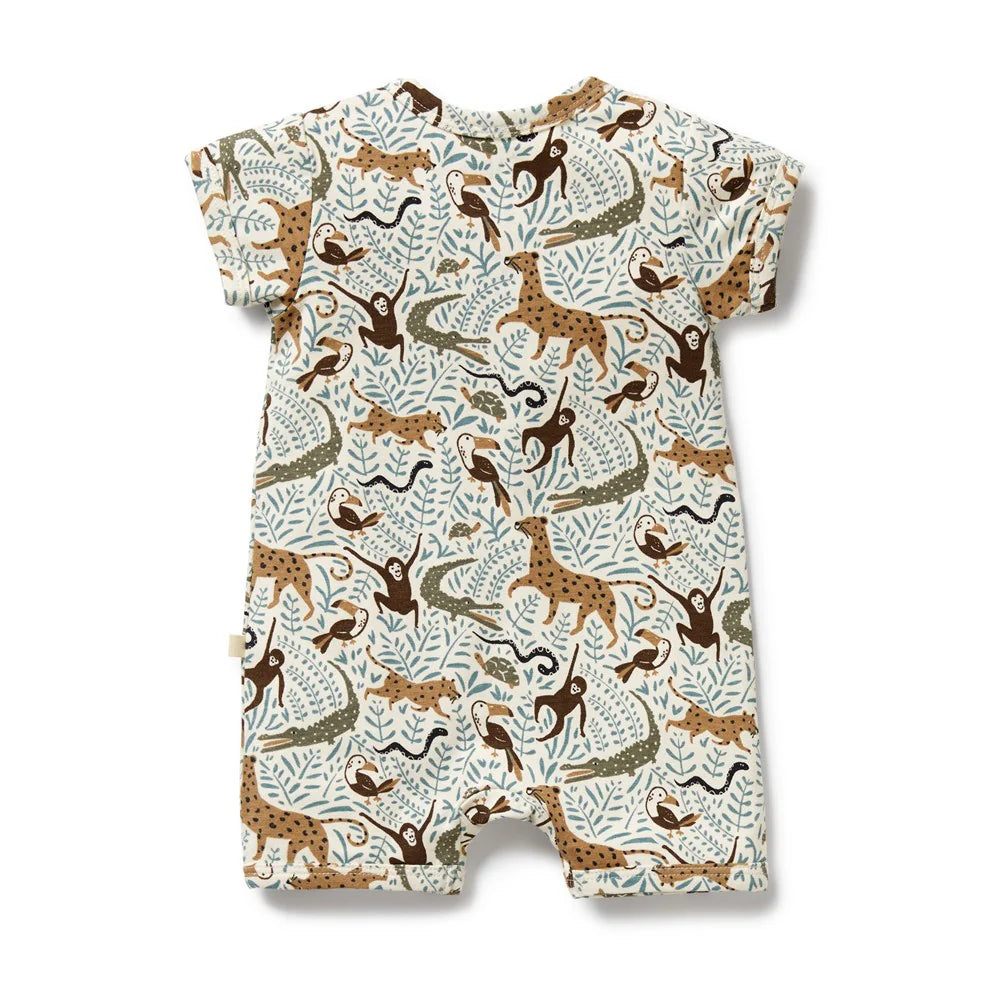 Mini Jungle Organic Boyleg Zipsuit