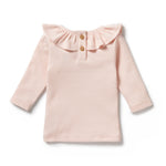 Load image into Gallery viewer, WILSON &amp; FRENCHY - Pink Organic Ruffle Top
