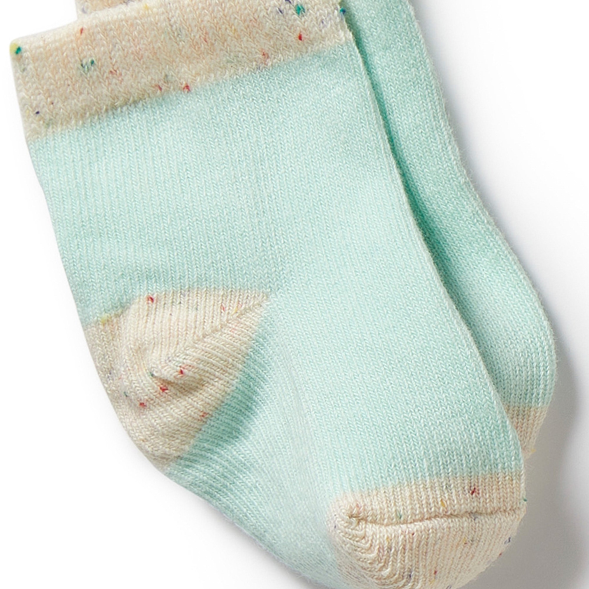 WILSON & FRENCHY - Organic 3 Pack Baby Socks (mint)