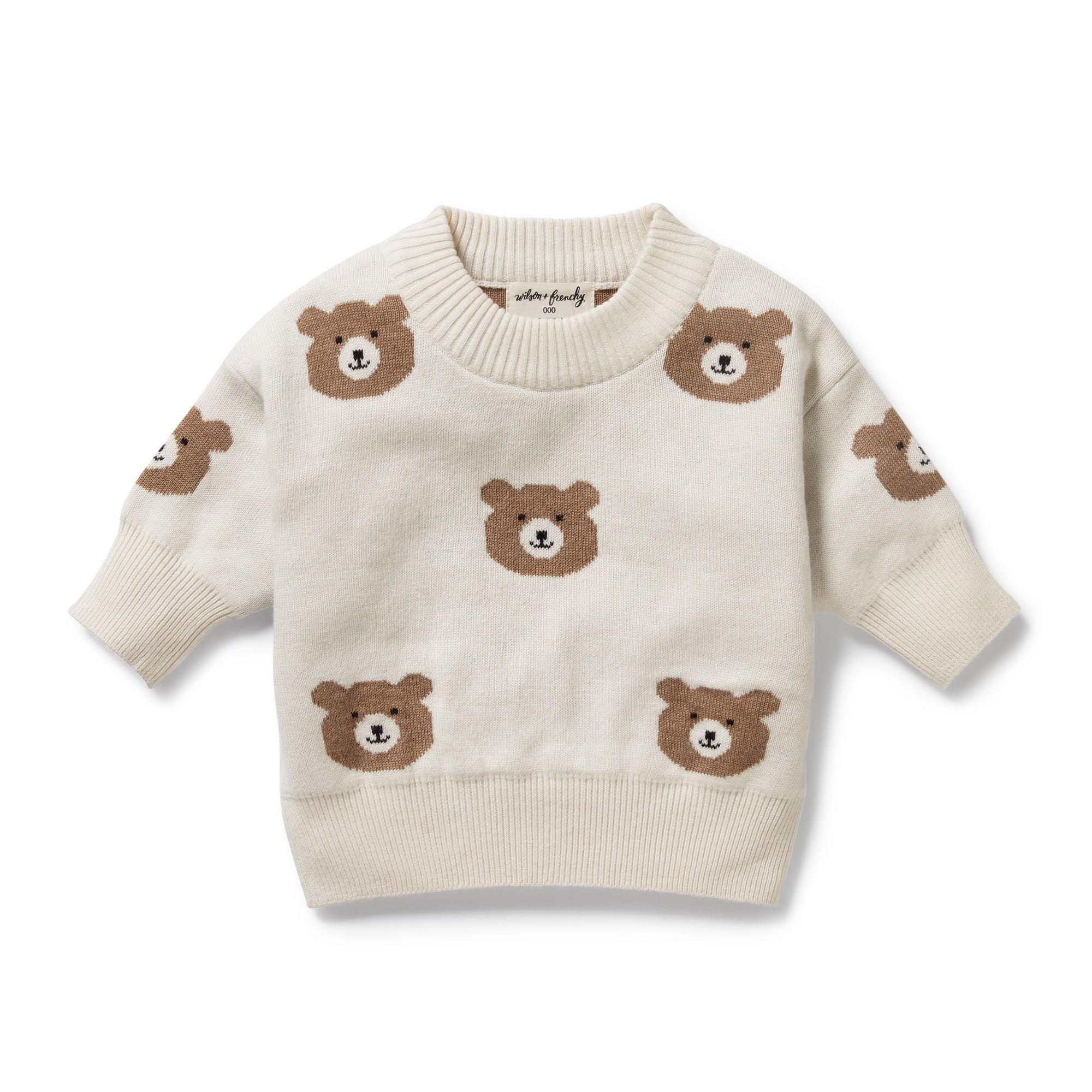 WILSON & FRENCHY - Beary Cute Organic Knitted Jacquard Jumper