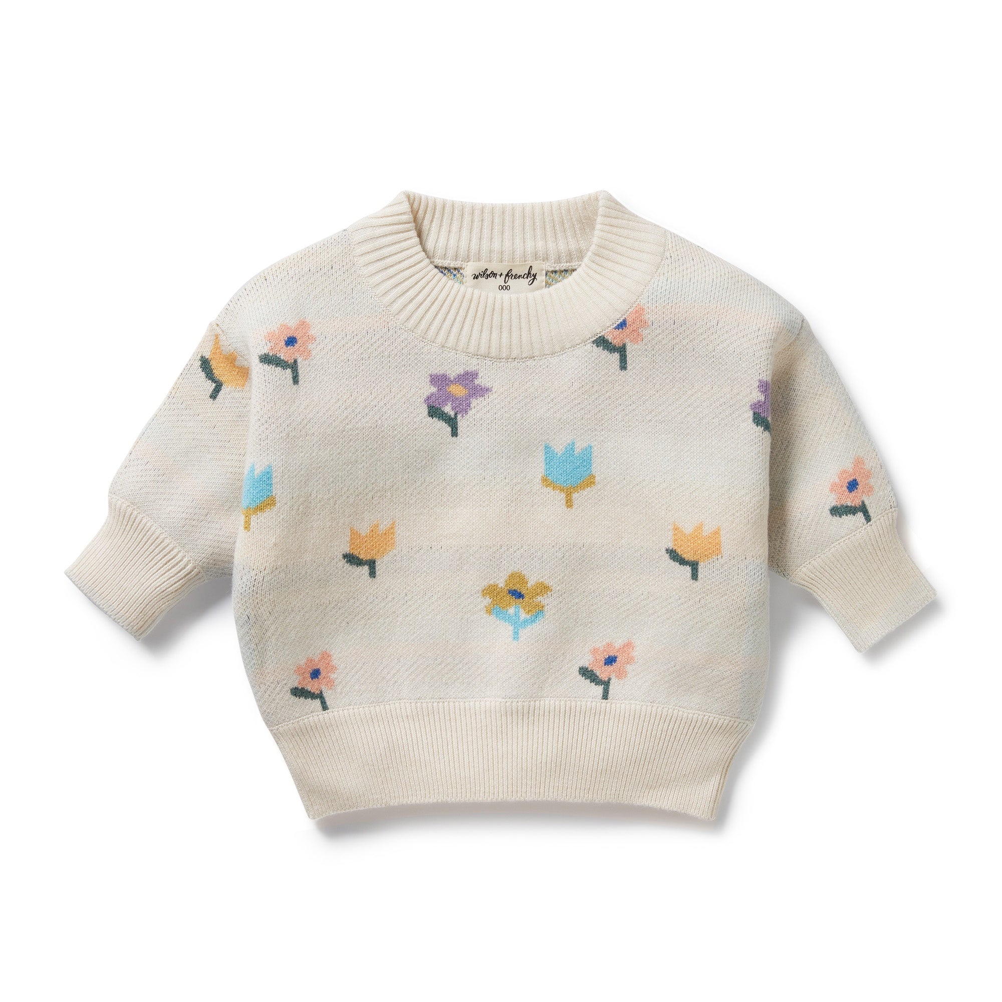 WILSON & FRENCHY - Flower Pop Organic Knitted Jacquard Jumper